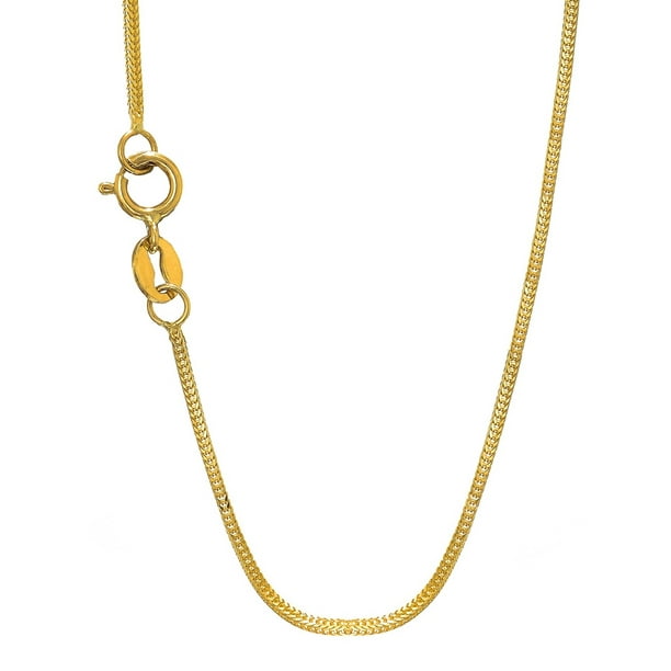 14K 14Kt White or Yellow Solid Gold 18" .7mm Dainty Curb Cuban Chain Spring Ring 14K 14Kt White or Yellow Solid Gold 18" .7mm Dainty Curb Cuban Chain Spring Ring